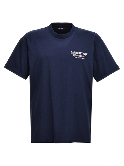 Carhartt Less T.shirt In J.xx Blue / Wax