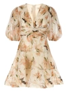 ZIMMERMANN PLEATED MINI DRESSES MULTICOLOR