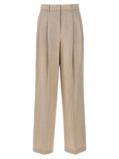 Theory Loose Leg Trousers In Gold