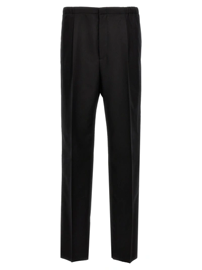 Fendi Cool Wool Pants In Black