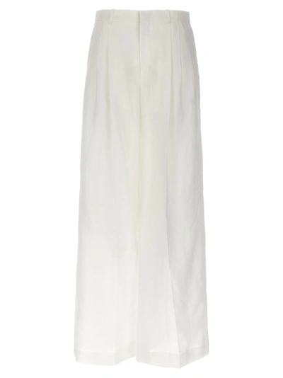 Chloé Loose Leg Trousers In White