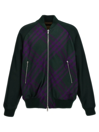 Burberry Check Reversible Bomber Jacket Casual Jackets, Parka In Multi