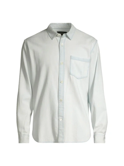 Vince Men's Denim Pocket Sport Shirt In Seaside