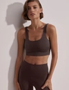 Varley Freesoft Cori Stretch-jersey Bra Top In Brown