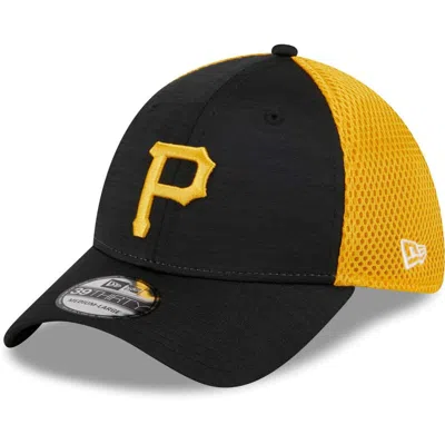 New Era Men's  Black Pittsburgh Pirates Team Neo 39thirty Flex Hat