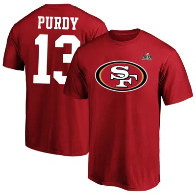 Fanatics Branded Brock Purdy Scarlet San Francisco 49ers Super Bowl Lviii Big & Tall Player Name & N