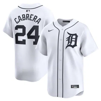 Nike Miguel Cabrera Detroit Tigers  Men's Dri-fit Adv Mlb Limited Jersey In White