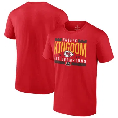 Fanatics Men's  Red Kansas City Chiefs 2023 Afc Champions Not Done Yet Big And Tall T-shirt