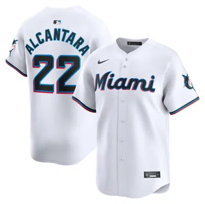 Nike Sandy Alcantara White Miami Marlins Home Limited Player Jersey