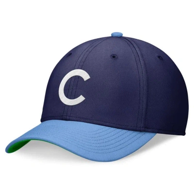 Nike Men's  Royal, Light Blue Chicago Cubs Cooperstown Collection Rewind Swooshflex Performance Hat In Royal,light Blue