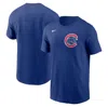 Nike Royal Chicago Cubs Fuse Wordmark T-shirt In Blue