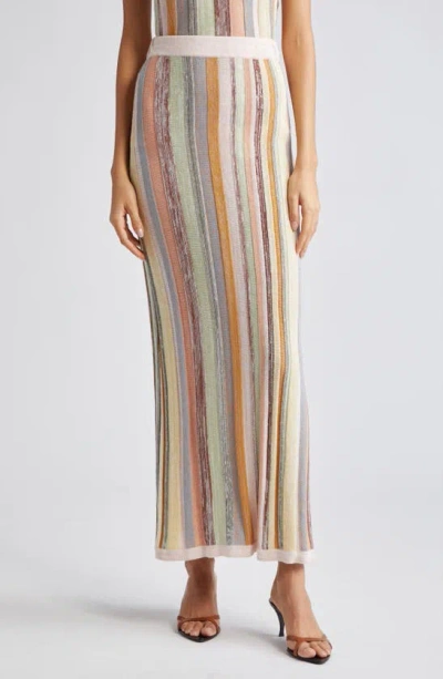 Zimmermann Women's Natura Mouline Knit Maxi Skirt In Multi