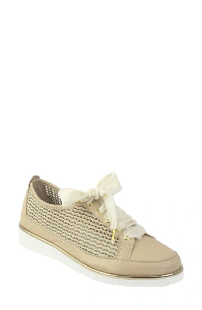 Ron White Novalee Raffia Low-top Wedge Trainers In Nude