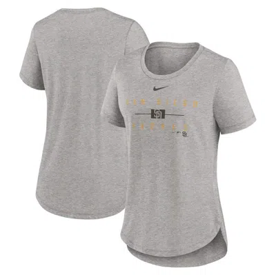 Nike San Diego Padres Knockout Team Stack  Women's Mlb T-shirt In Grey