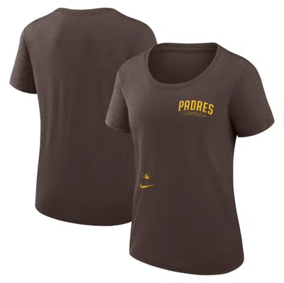 Nike San Diego Padres Authentic Collection Early Work  Women's Dri-fit Mlb T-shirt In Grey