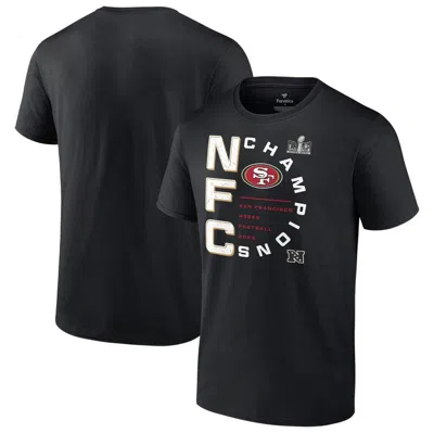 Fanatics Branded Black San Francisco 49ers 2023 Nfc Champions Right Side Draw T-shirt