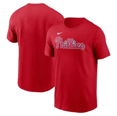 Nike Red Philadelphia Phillies Fuse Wordmark T-shirt