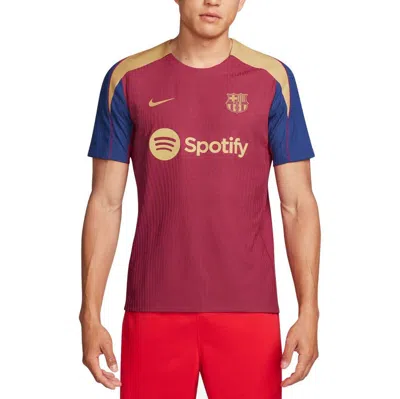 Nike Fc Barcelona Strike Elite  Men's Dri-fit Adv Soccer Short-sleeve Top In Red