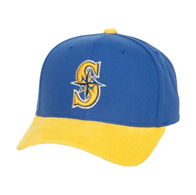 Mitchell & Ness Men's  Royal, Gold Seattle Mariners Corduroy Pro Snapback Hat In Royal,gold