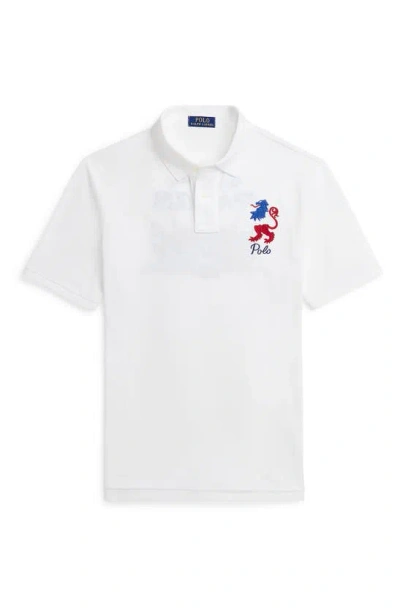 Polo Ralph Lauren Men's Parisian Mesh Short-sleeve Polo Shirt In Classic Oxford White