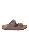 Birkenstock Arizona Double-buckle Slides In Brown