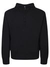Burberry Men's Knitted Full Zip Hoodie In Black