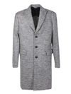 Dolce & Gabbana Single-breasted Grey Wool Coat In Grey