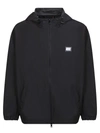 Dolce & Gabbana Technical Fabric Hooded Jacket In Black
