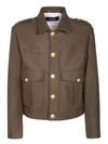 Dsquared2 Wool-blend Livery Jacket In Green