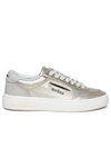 Ghoud Lido Low Sneakers In Platinum Color Leather In Gold