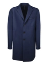 Harris Wharf London Blue Single-breasted Coat In Blue