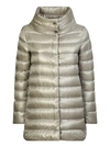 Herno Long-sleeved Down Jacket In Grey