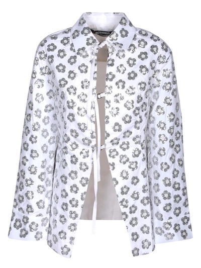 Jacquemus Embroidered Ribbon Shirt In Sequinsflowersembroider