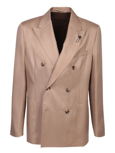 Lardini Wool-cashmere Blend Jacket In Beige