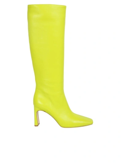 Leonie Hanne Leather Heeled Boots In Green