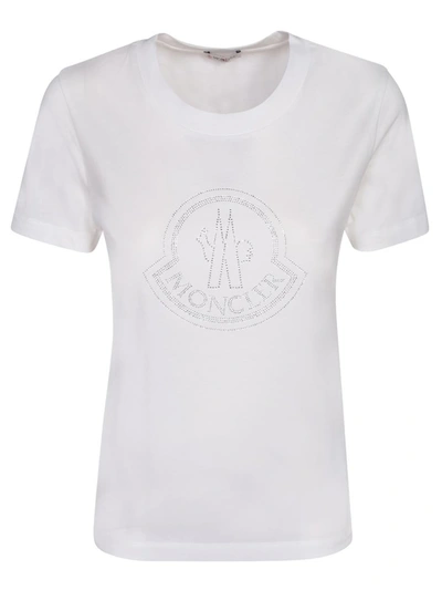 Moncler Crewneck T-shirt In Bianco