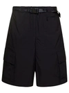 Off-white Ss22 Industrial Solid Color Belt Casual Shorts Black