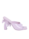 Palm Angels Woman Sandals Lilac Size 7 Soft Leather In Pink