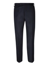 Pt Torino Stretch Cotton Satin Trousers In Blue