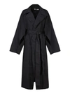 Quira Belted Cotton Blend Trench Coat In Grey