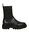 Santoni Leather Ankle Boots In Black