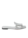 Santoni Double Buckle Sandals In Grey