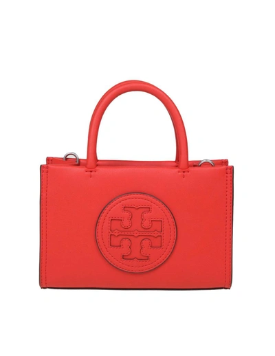 Tory Burch Micro Leather Handbag In Red