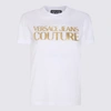 VERSACE JEANS COUTURE VERSACE JEANS COUTURE WHITE AND GOLD-TONE COTTON T-SHIRT