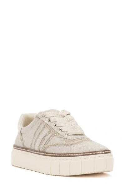 Vince Camuto Reilly Platform Sneaker In Stone Khaki Textile