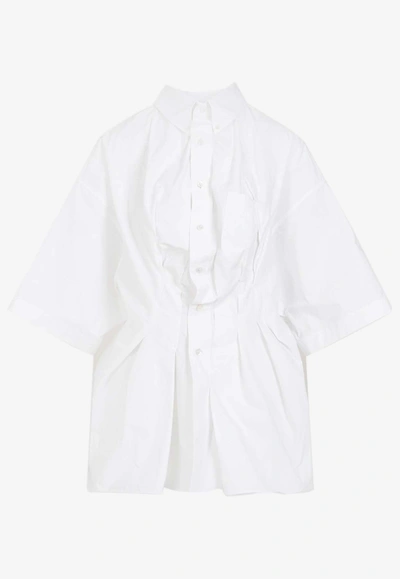 Maison Margiela Oversized Short-sleeved Shirt In White