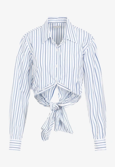 Dries Van Noten Calbero Striped Shirt In Blue