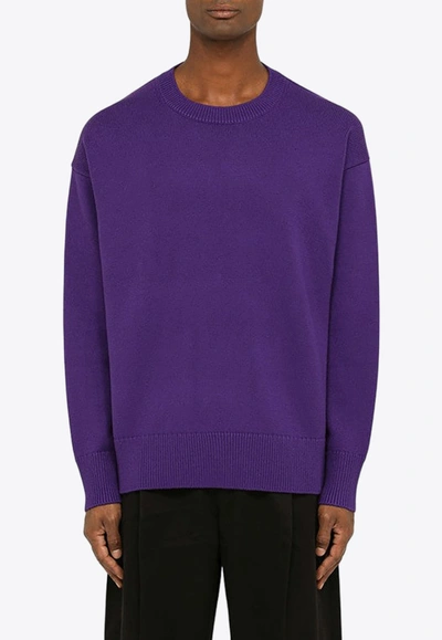 Studio Nicholson Wool Blend Iris Sweater In Purple