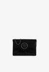 Versace Crystal-embellished La Medusa Envelope Clutch In Black