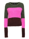 Dsquared2 Striped Brushed-effect Jumper In Brown